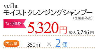 vefla モイストクレンジングシャンプー（医薬部外品） 2個 5,320円